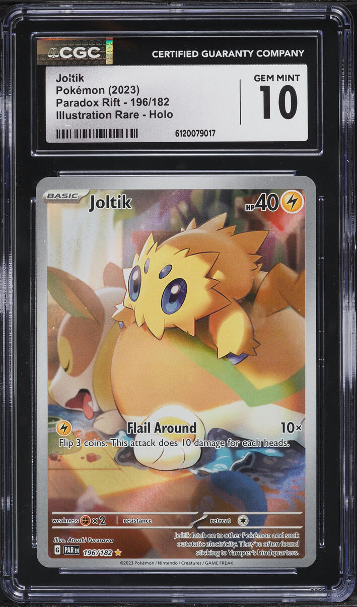 2023 Pokemon Scarlet & Violet Paradox Rift IR Joltik #196 CGC 10 GEM MINT