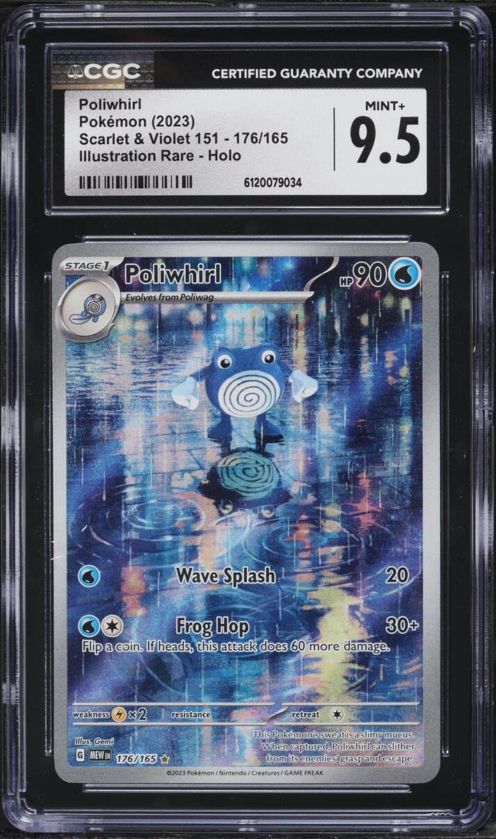 2023 Pokemon Scarlet & Violet 151 IR Poliwhirl #176 CGC 9.5 MINT+