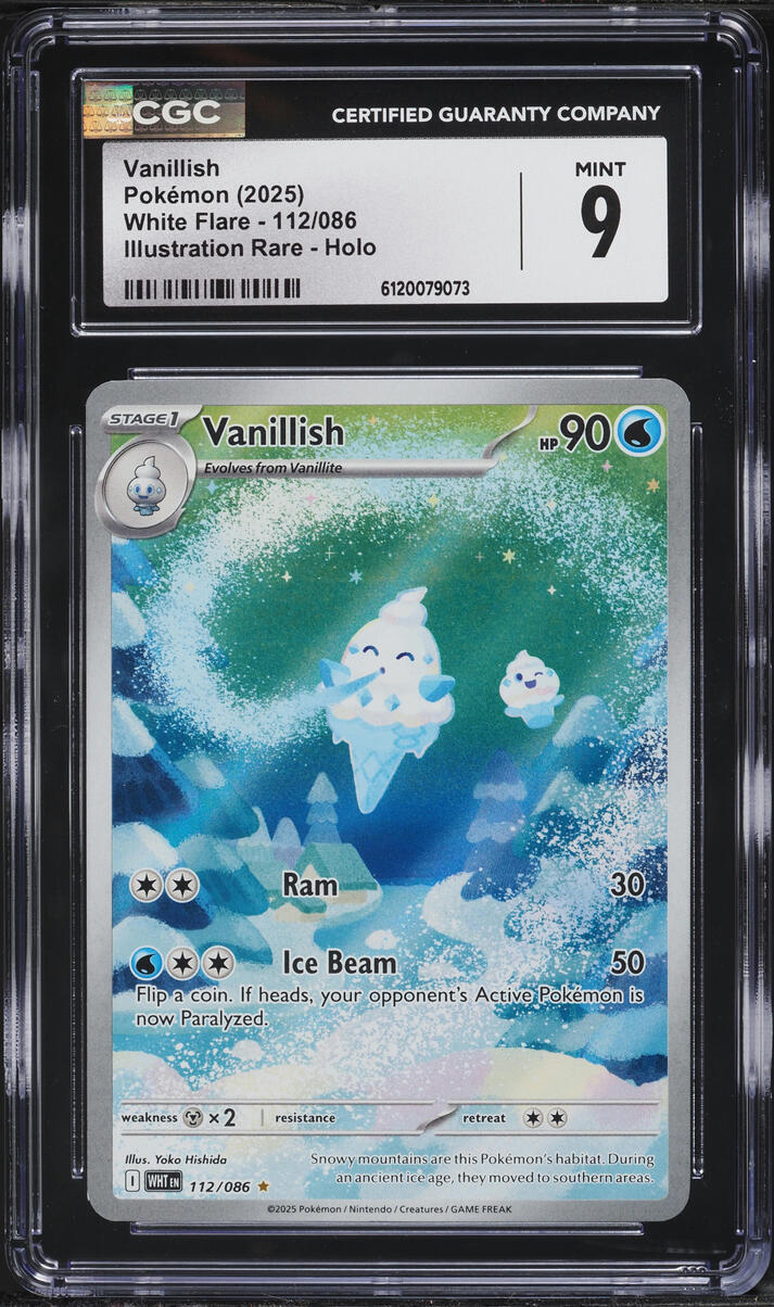 2025 Pokemon Scarlet & Violet White Flare IR Vanillish #112 CGC 9 MINT