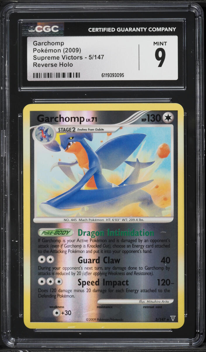 2009 Pokemon Platinum Supreme Victors Reverse Holo Garchomp #5 CGC 9 MINT