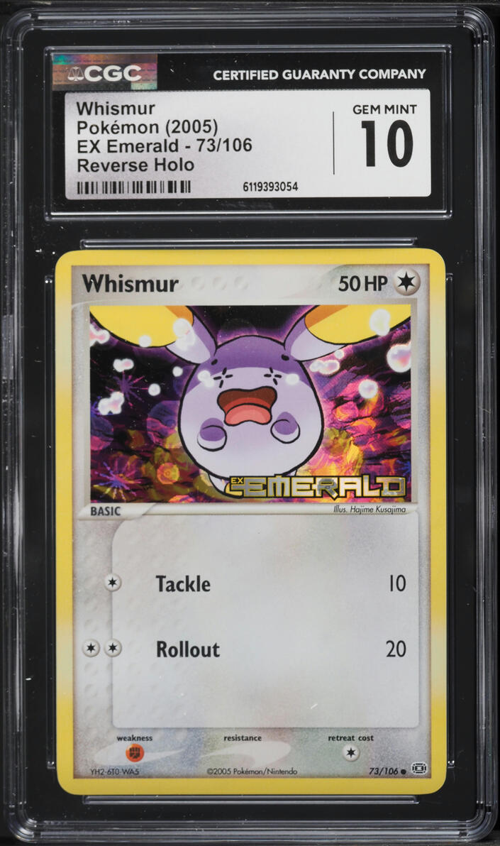 2005 Pokemon EX Emerald Reverse Holo Whismur #73 CGC 10 GEM MINT
