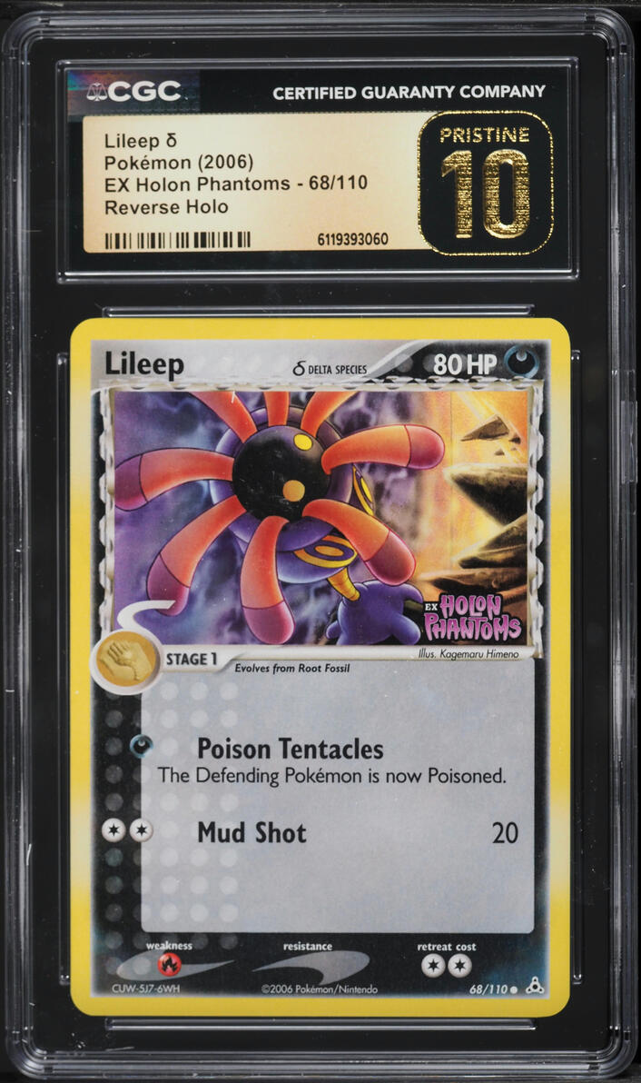 2006 Pokemon EX Holon Phantoms Reverse Holo Lileep #68 CGC 10 PRISTINE