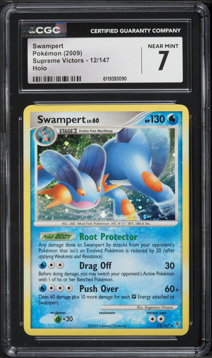 2009 Pokemon Platinum Supreme Victors Holo Swampert #12 CGC 7 NRMT