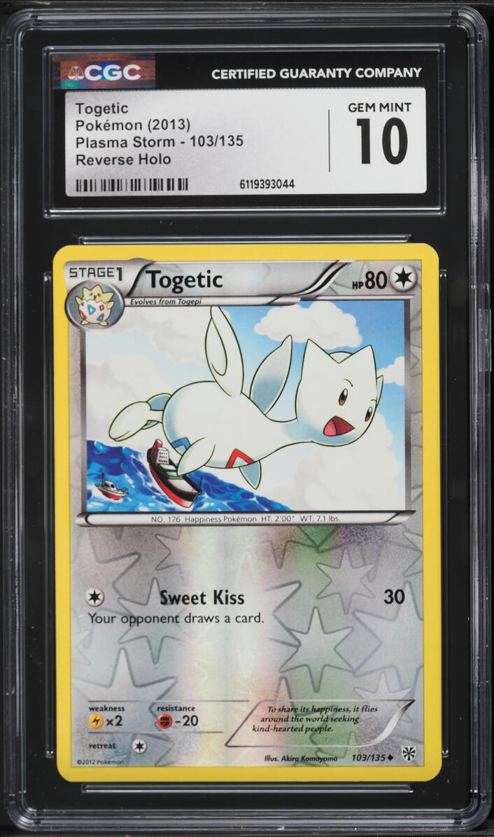 2013 Pokemon Black & White Plasma Storm Reverse Holo Togetic #103 CGC 10 GEM MINT