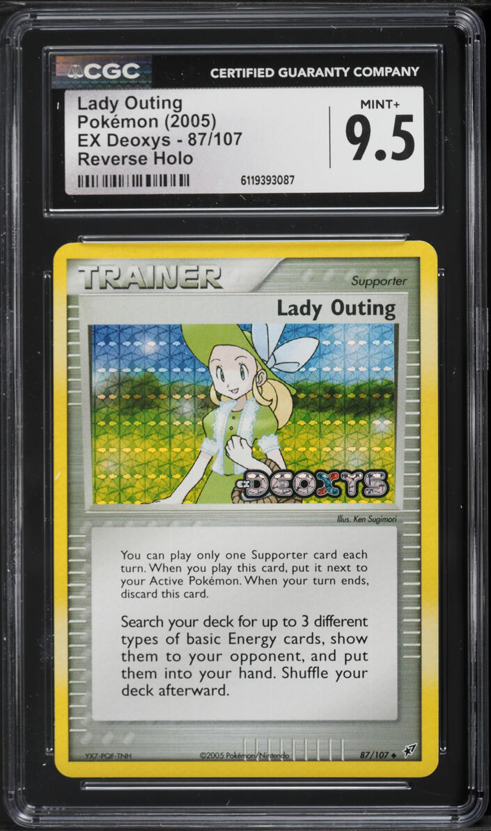 2005 Pokemon EX Deoxys Reverse Holo Lady Outing #87 CGC 9.5 MINT+