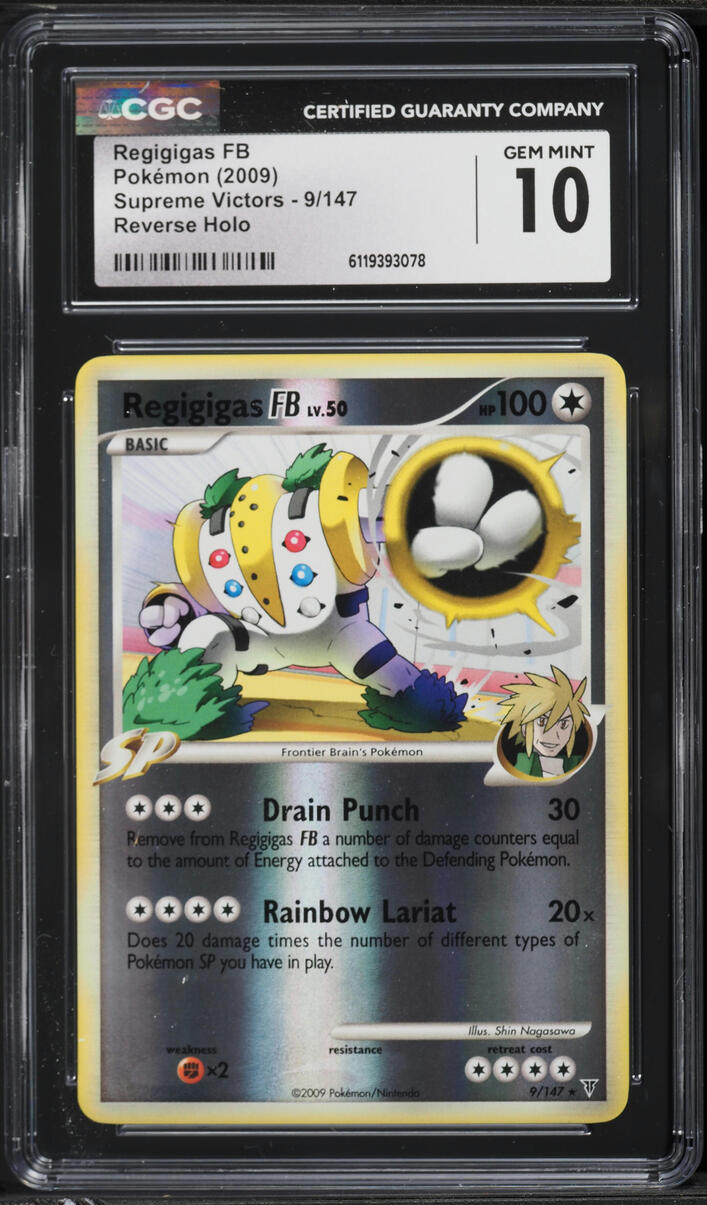 2009 Pokemon Platinum Supreme Victors Reverse Holo Regigigas FB #9 CGC 10 GEM MINT