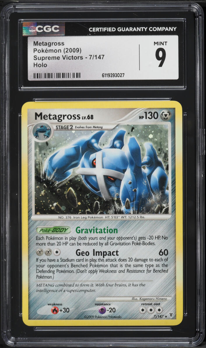 2009 Pokemon Platinum Supreme Victors Holo Metagross #7 CGC 9 MINT