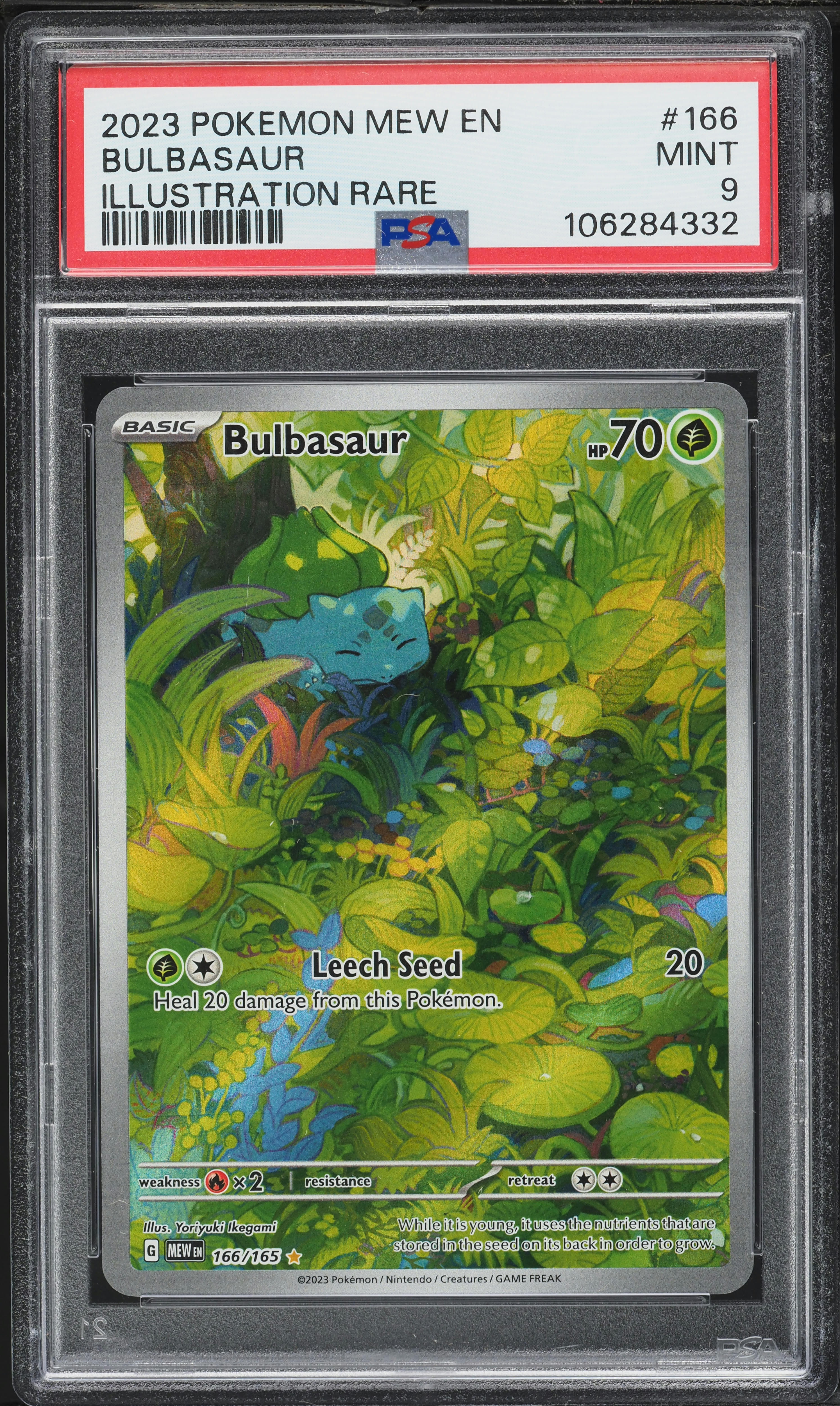 2023 Pokemon Scarlet & Violet 151 IR Bulbasaur #166 PSA 9 MINT
