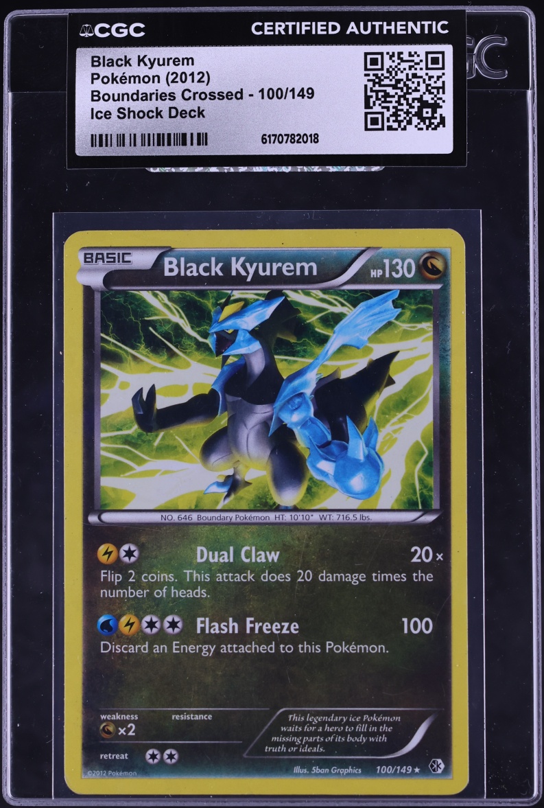 2012 Pokemon Black & White Boundaries Crossed Ice Shock Deck Black Kyurem #100 CGC AUTH