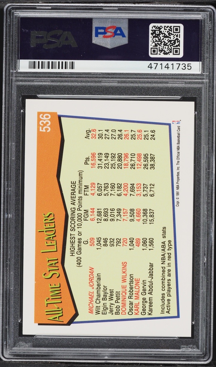 1991 Hoops Michael Jordan #536 PSA 10 GEM MINT
