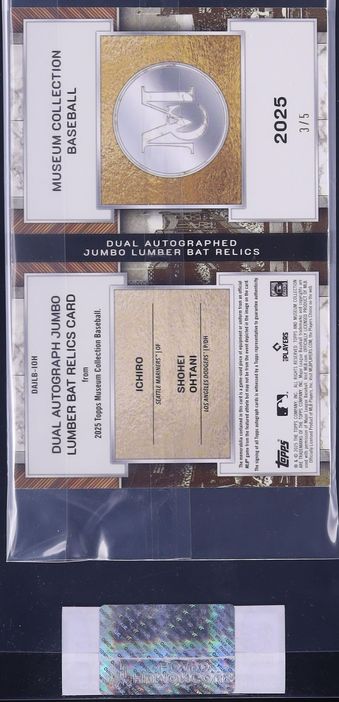 2025 Topps Museum Collection Lumber Bat Book Gold Ichiro Shohei Ohtani RELIC AUTO /5 CGC AUTH