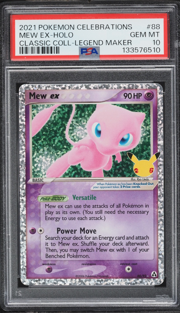 2021 Pokemon Sword & Shield Celebrations Classic Collection Holo Mew ex #88 PSA 10 GEM MINT