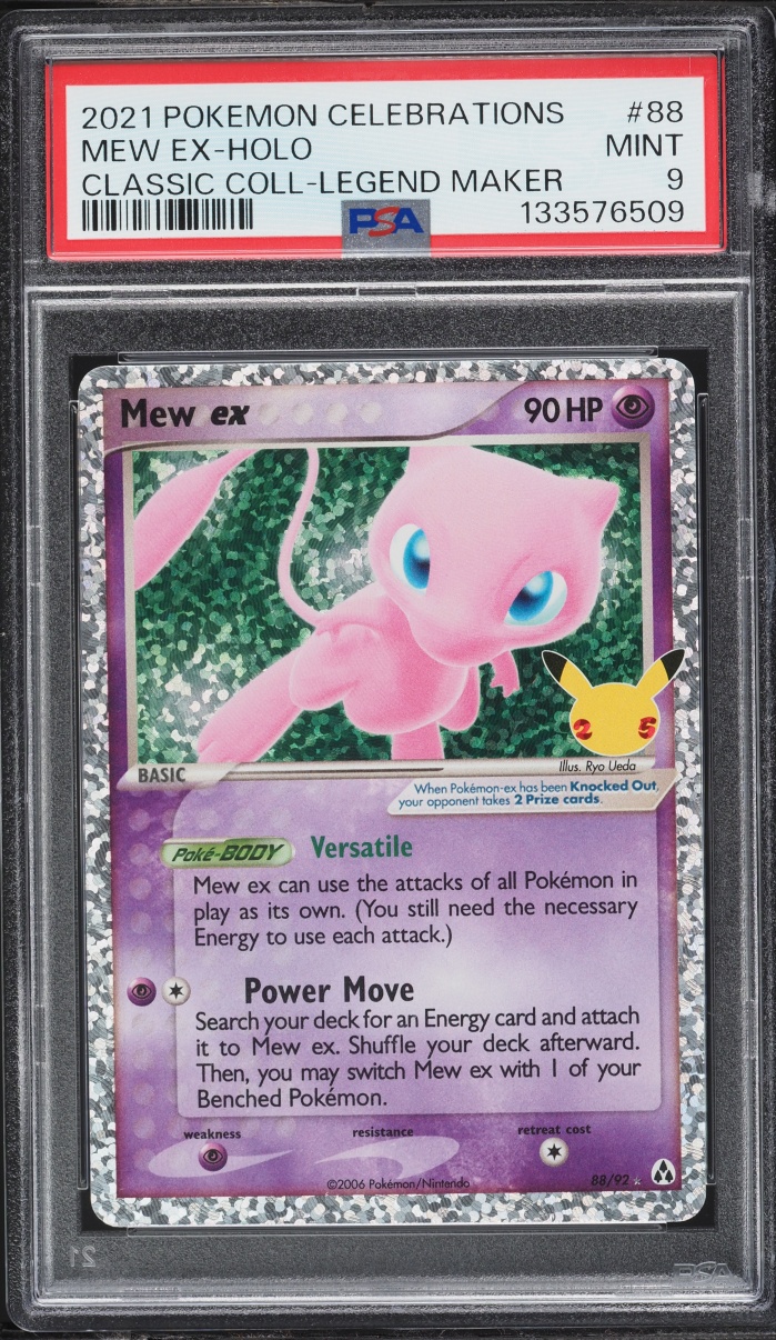 2021 Pokemon Sword & Shield Celebrations Classic Collection Holo Mew ex #88 PSA 9 MINT