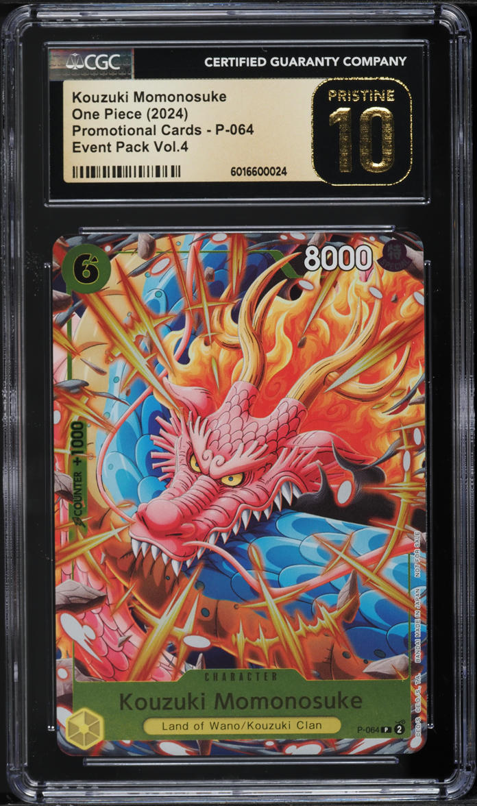 2024 One Piece Promo Event Pack Vol.4 Kouzuki Momonosuke #P-064 CGC 10 PRISTINE - Main Image