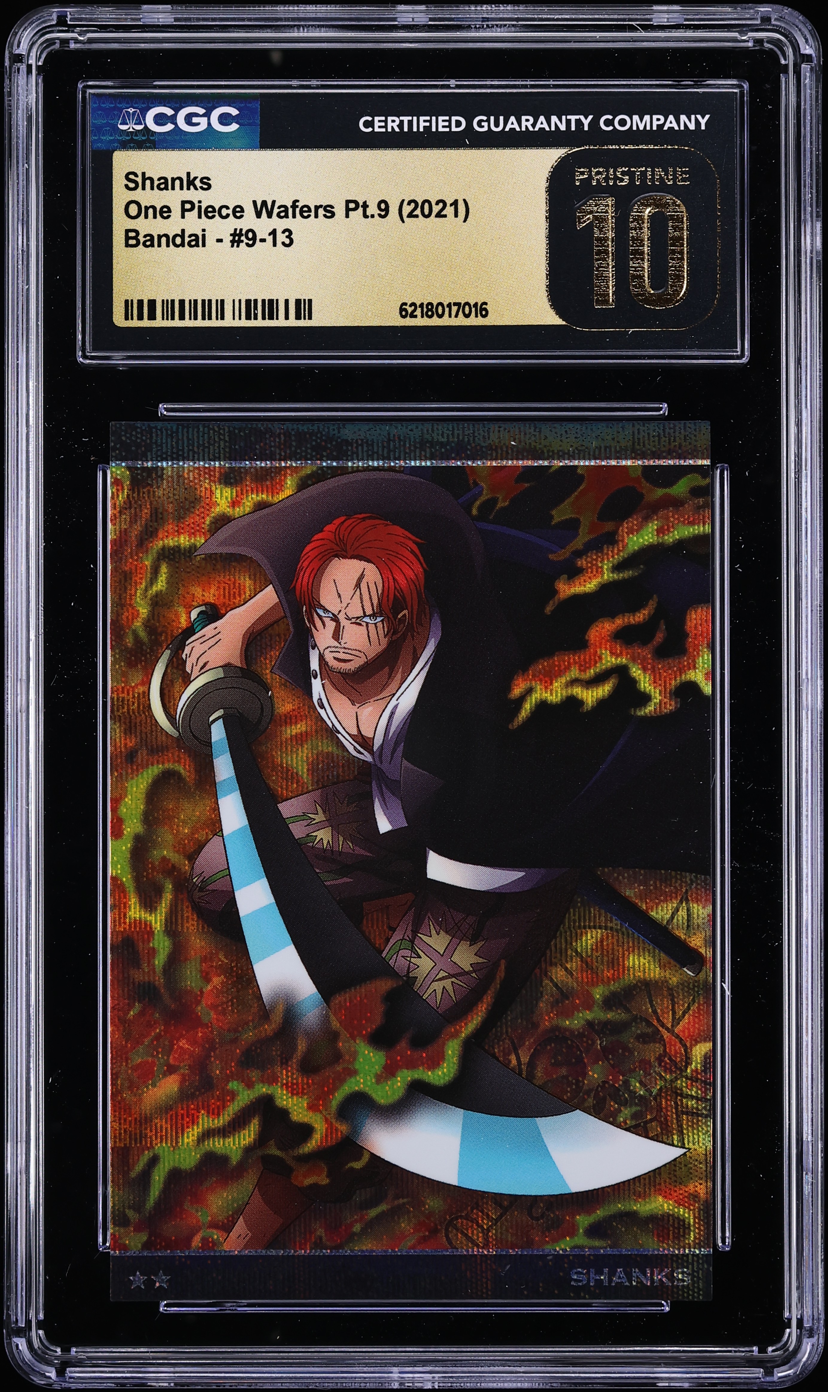 2021 One Piece Japanese Wafers Pt.9 Bandai Shanks #9-13 CGC 10 PRISTINE
