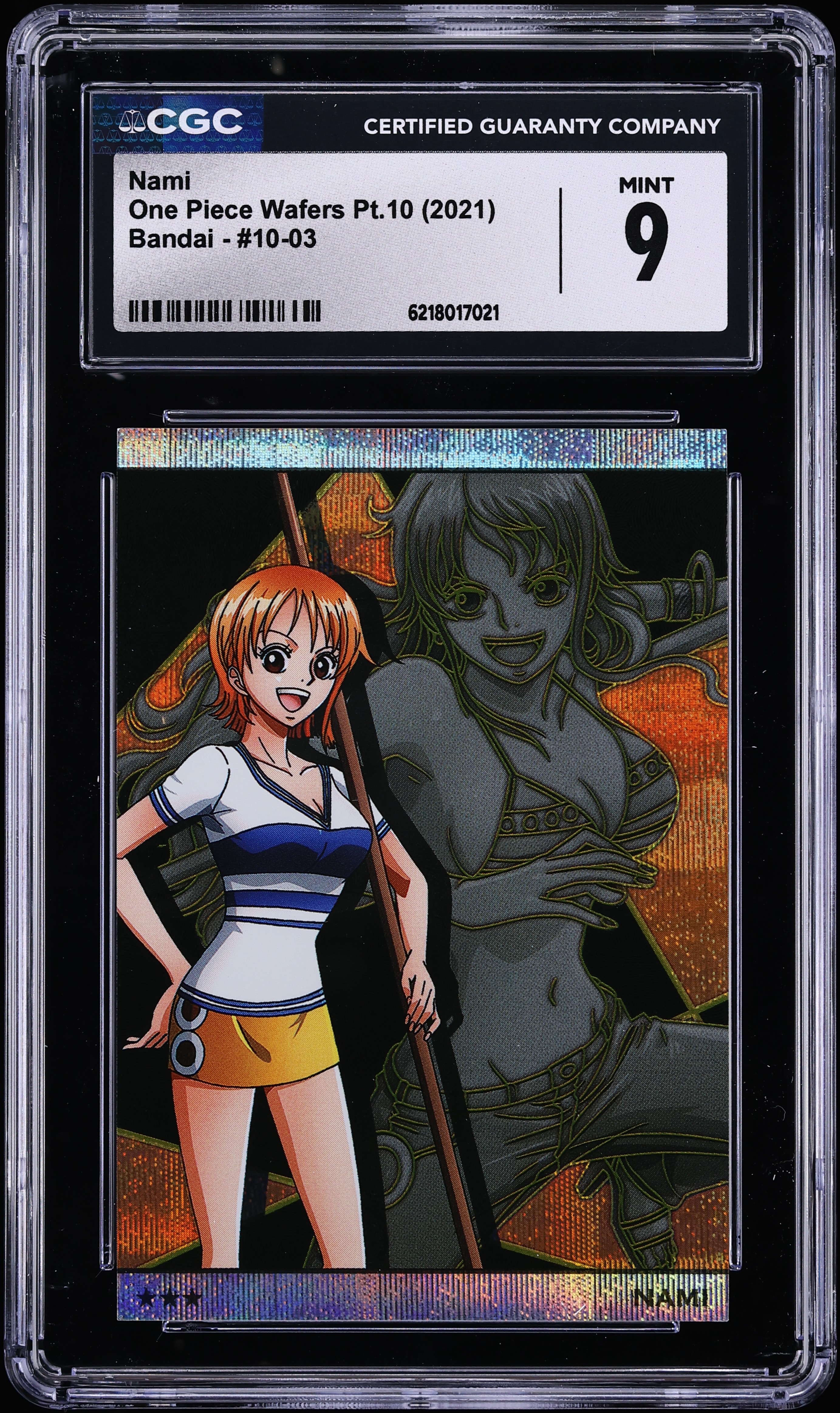 2021 Bandai One Piece Wafers Pt.10 Nami #10-03 CGC 9 MINT
