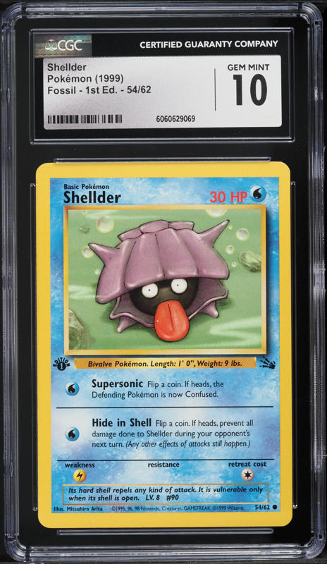 1997 Pokemon Japanese Nintendo GB Pocket Cards Shellder #090 CGC 9