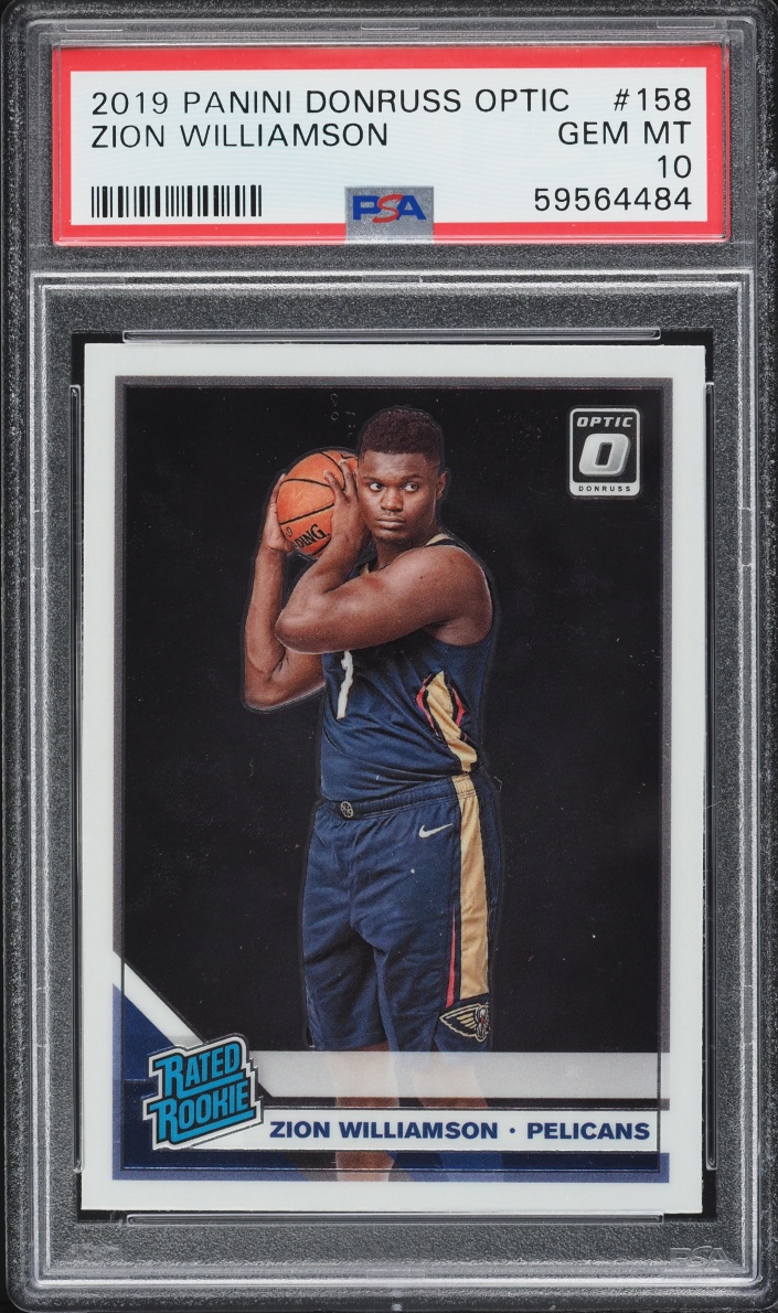 2019 Donruss Optic Zion Williamson ROOKIE #158 PSA 10 GEM MINT