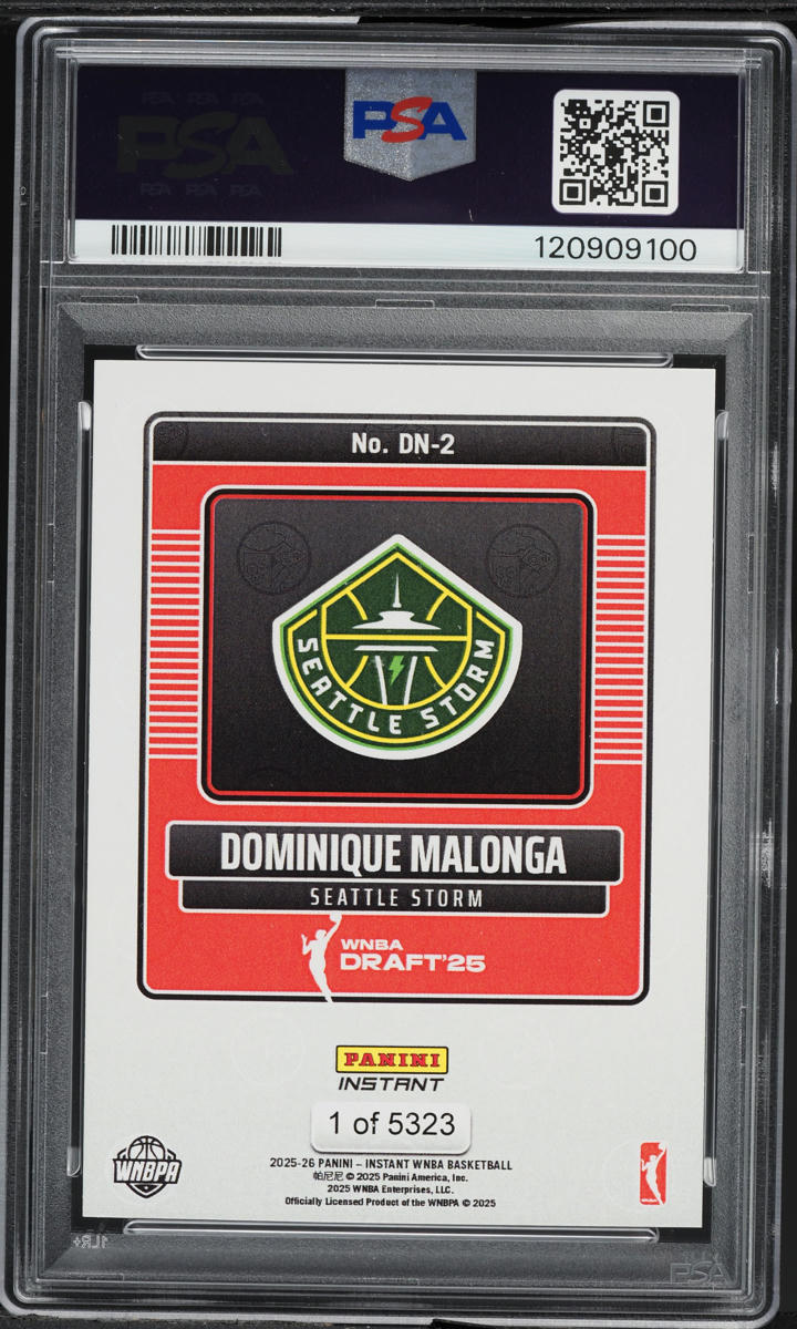 2025 Panini Instant WNBA Draft Night Dominique Malonga ROOKIE #DN-2 PSA 9 MINT