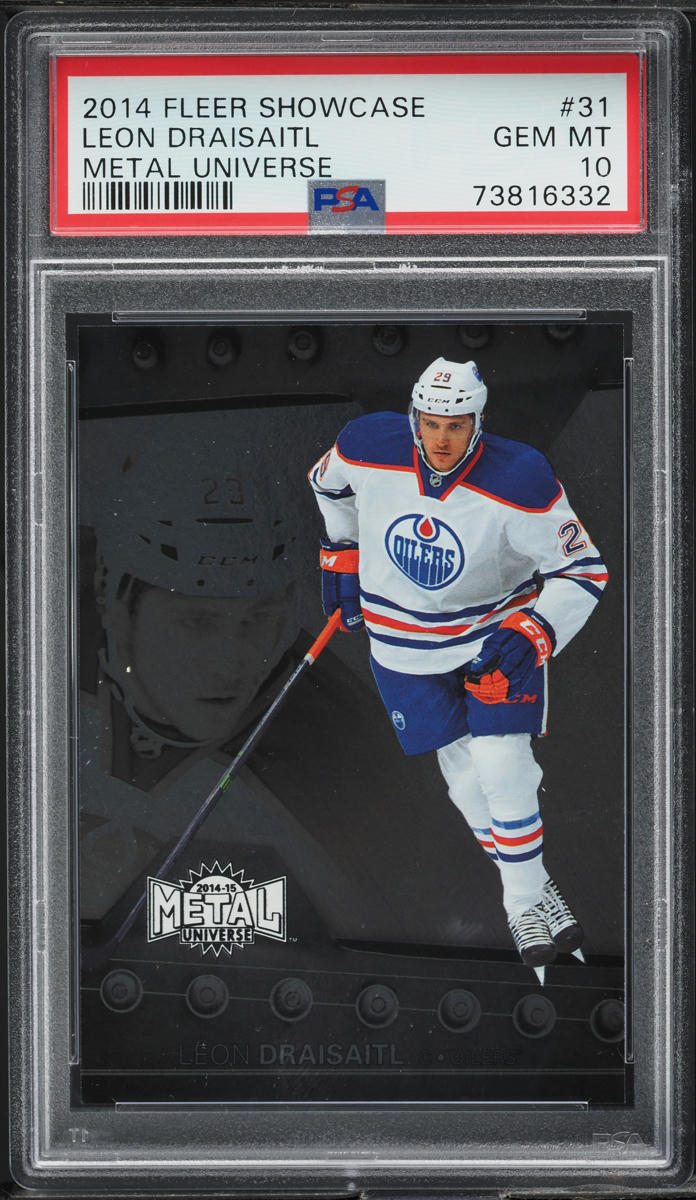 2014 Fleer Showcase Metal Universe Leon Draisaitl ROOKIE #31 PSA 10 GEM MINT