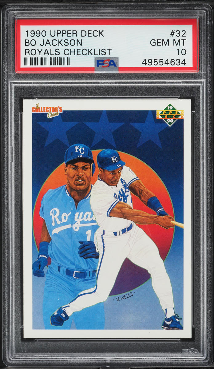 1990 Upper Deck Royals Checklist Bo Jackson #32 PSA 10 GEM MINT