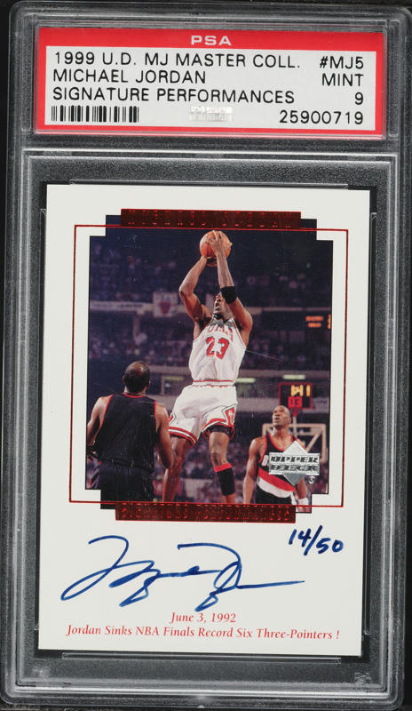 1999 UD MJ Master Collection Signature Performances Michael Jordan