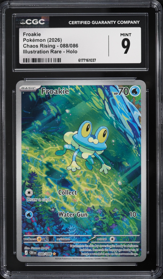 2026 Pokemon Mega Evolution Chaos Rising IR Froakie #088 CGC 9 MINT
