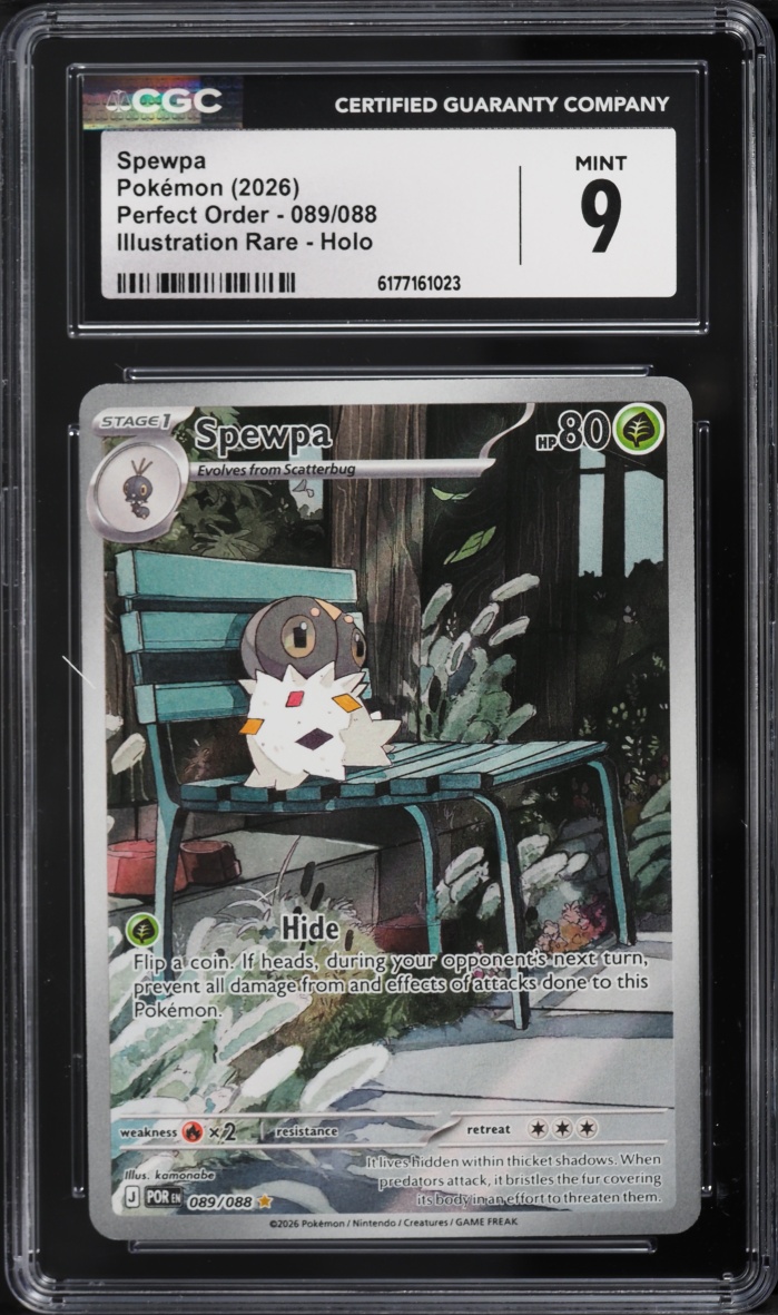2026 Pokemon Mega Evolution Perfect Order IR Spewpa #89 CGC 9 MINT
