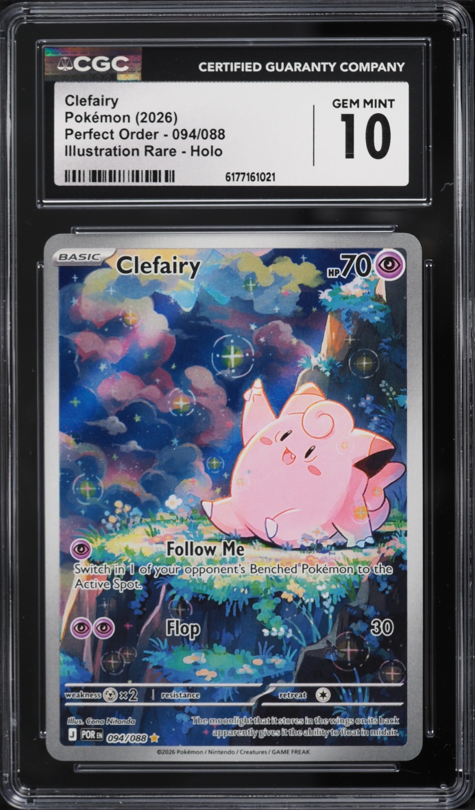 2026 Pokemon Mega Evolution Perfect Order IR Clefairy #94 CGC 10 GEM MINT