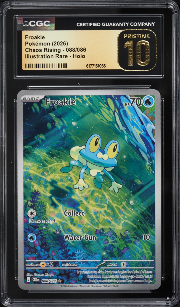 2026 Pokemon Mega Evolution Chaos Rising IR Froakie #088 CGC 10 PRISTINE