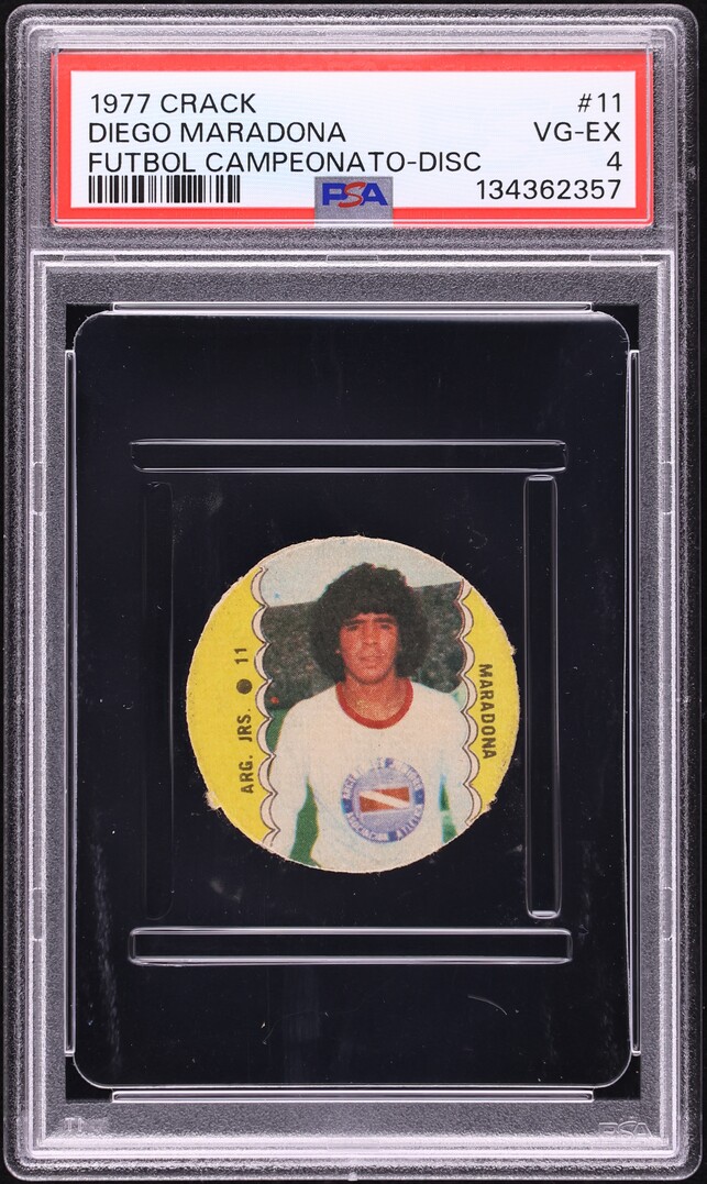 1977 Crack Futbol Discs Diego Maradona ROOKIE #11 PSA 4 VGEX