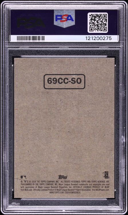 2018 Topps Heritage '69 Collector Cards Shohei Ohtani ROOKIE #69CC-SO PSA 10 GEM MINT