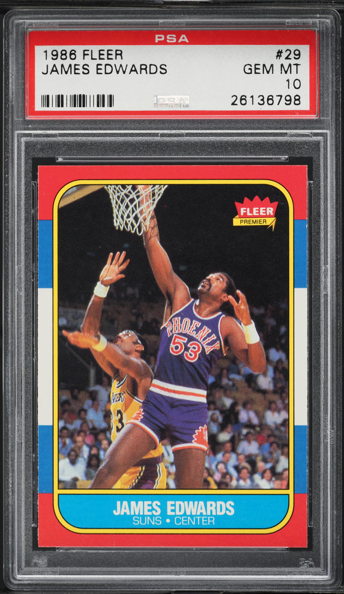1986 Fleer Basketball James Edwards #29 PSA 10 GEM MINT - Main Image