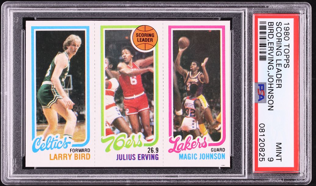 1980 Topps Basketball Larry Bird Julius Erving Magic Johnson ROOKIE PSA 9 MINT