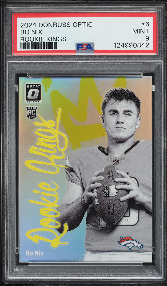 2024 Donruss Optic Kings Bo Nix ROOKIE #6 PSA 9 MINT