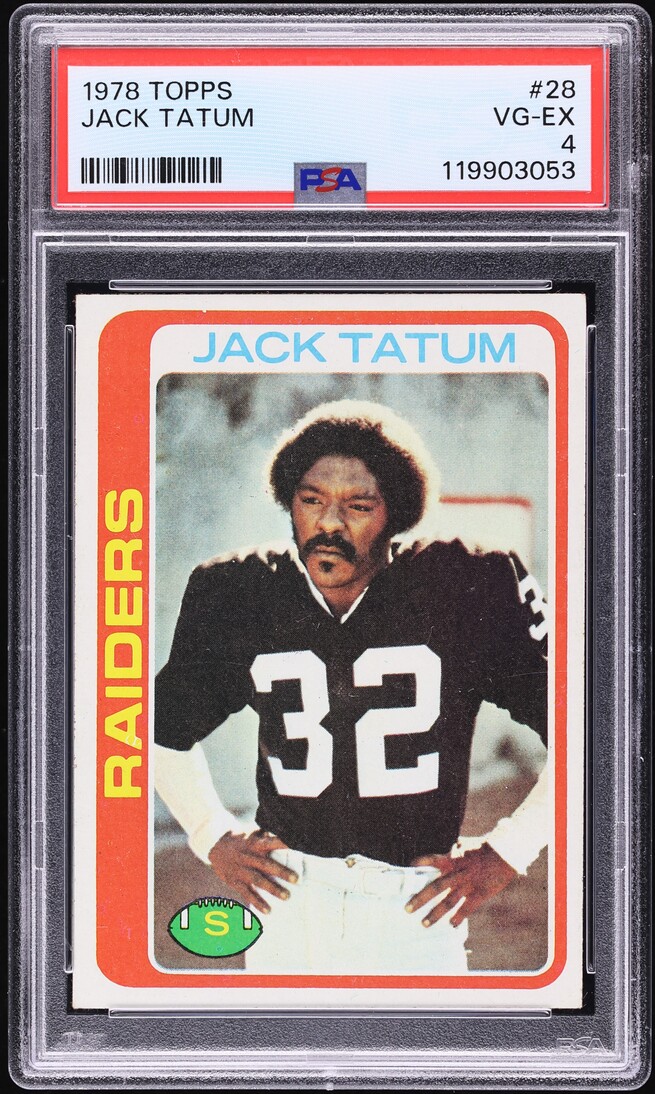 1978 Topps Football Jack Tatum #28 PSA 4 VGEX