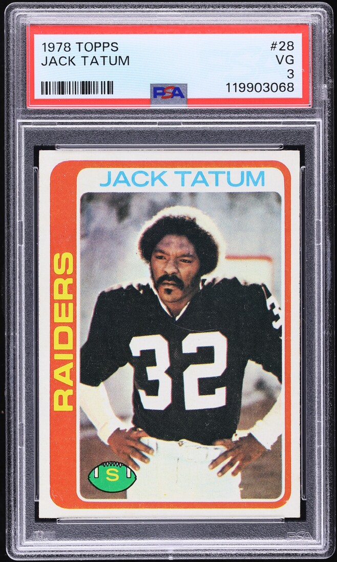 1978 Topps Football Jack Tatum #28 PSA 3 VG