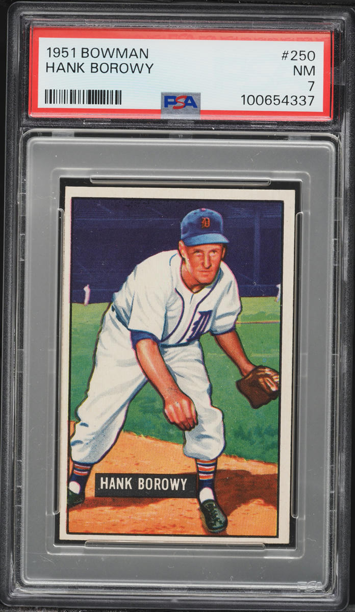 1951 Bowman Hank Borowy #250 PSA 7 NRMT