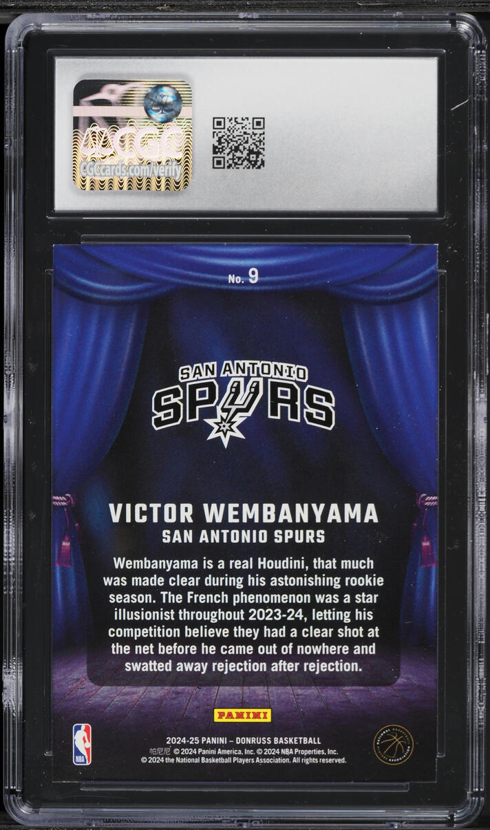 2024 Donruss Magicians Victor Wembanyama #9 CGC 9 MINT