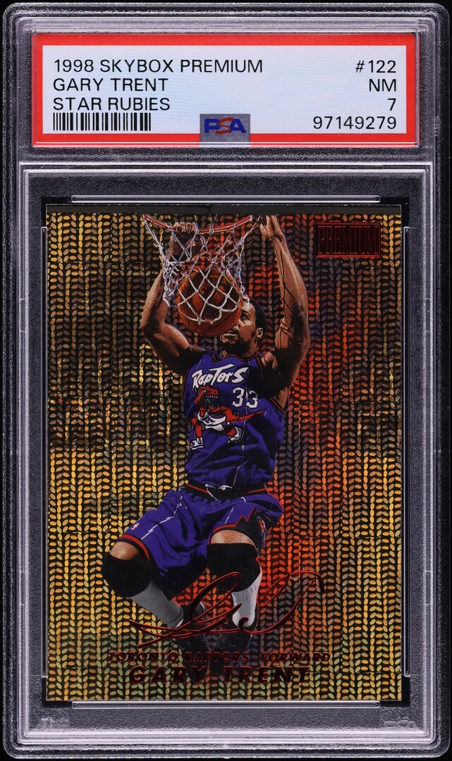 1998 Skybox Premium Star Rubies Gary Trent /50 #122 PSA 7 NRMT