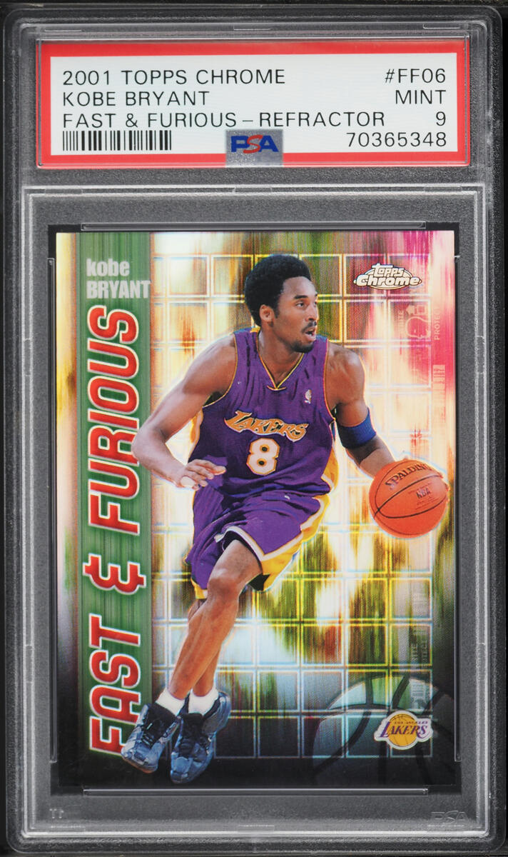 2001 Topps Chrome Fast & Furious Refractor Kobe Bryant #FF06 PSA 9 MINT
