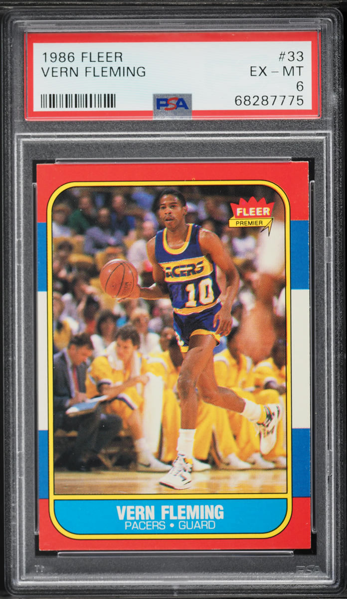 1986 Fleer Basketball Vern Fleming #33 PSA 6 EXMT
