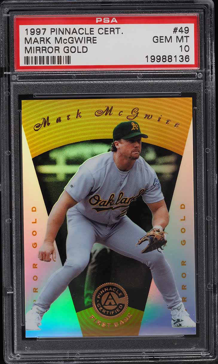 1997 Pinnacle Certified Mirror Gold Mark McGwire #49 PSA 10 GEM MINT
