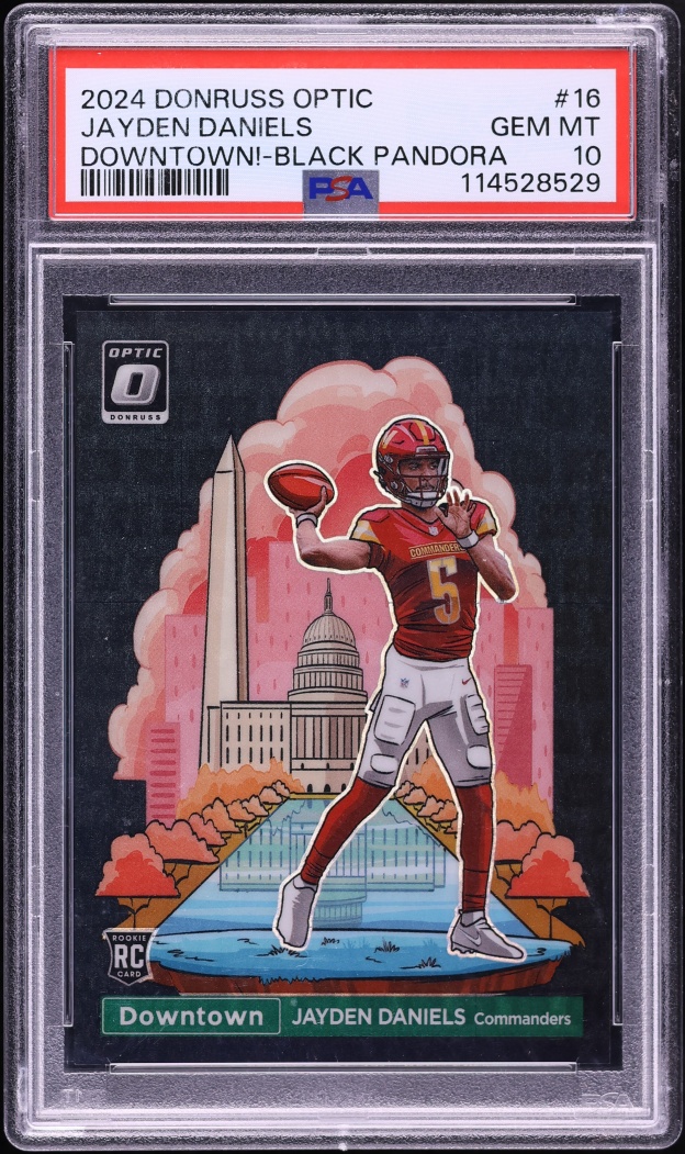 2024 Donruss Optic Downtown Black Pandora Jayden Daniels ROOKIE 1/25 #16 PSA 10 GEM MINT
