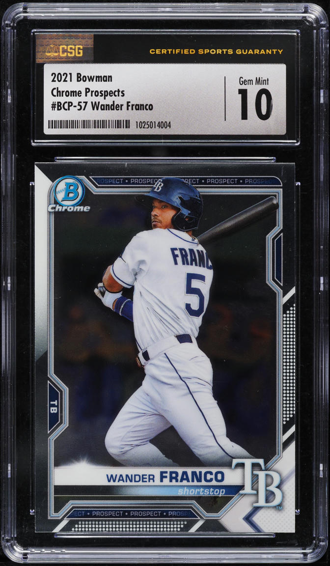 2021 Bowman Chrome Wander Franco PROSPECT #BCP-57 CSG 10 GEM MINT