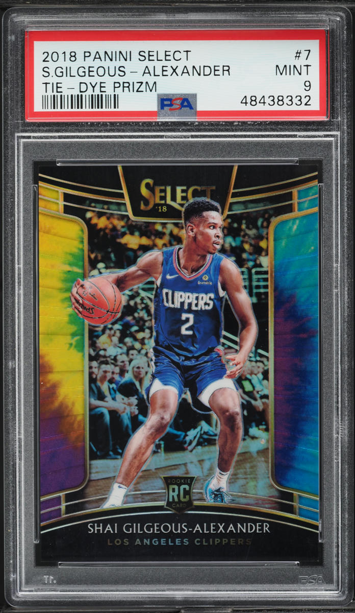 2018 Select Concourse Tie-Dye Prizm Shai Gilgeous-Alexander ROOKIE /25 #7 PSA 9