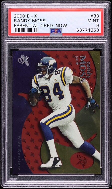 2000 Fleer E-X Essential Credentials Now Randy Moss /50 #33 PSA 9 MINT - Photo 1