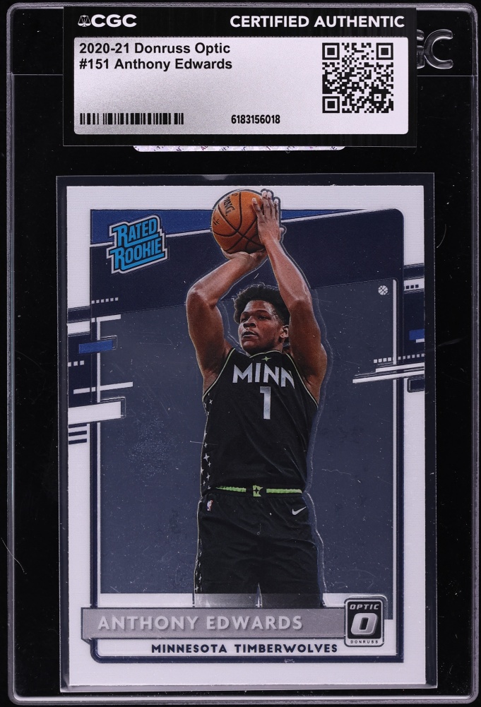 2020 Donruss Optic Anthony Edwards ROOKIE #151 CGC AUTH