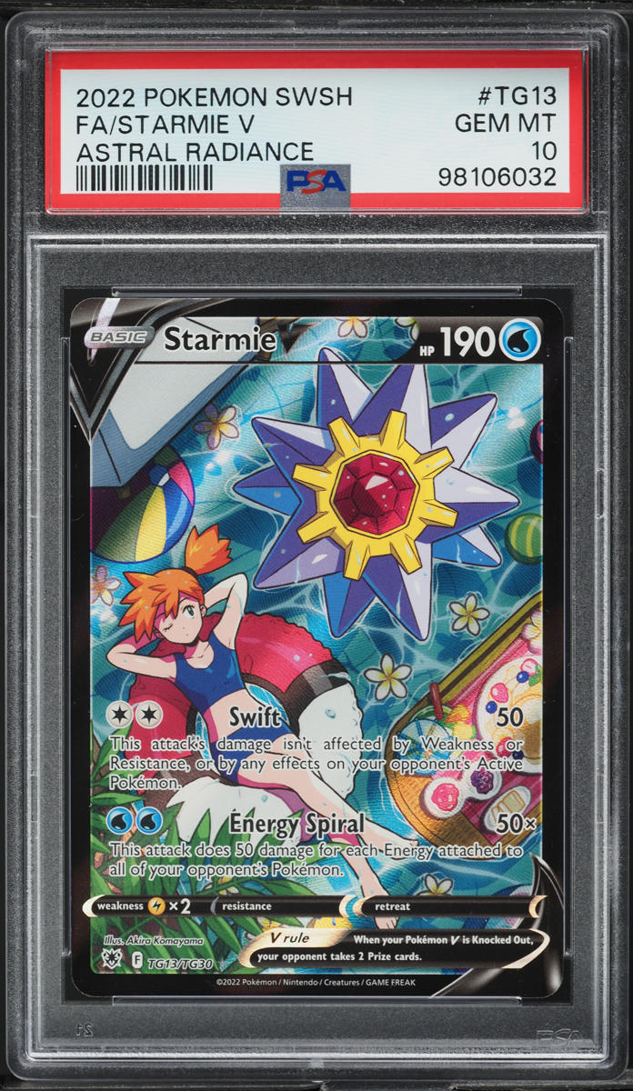 2022 Pokemon SWSH Astral Radiance Full Art Starmie V #TG13 PSA 10 GEM MINT