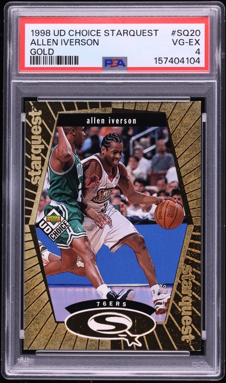 1998 Upper Deck Choice Starquest Gold Allen Iverson /100 #SQ20 PSA 4 VGEX